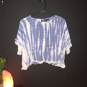 Boho TieDye Indigo Crop Top